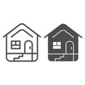 Home line and glyph icon. House vector illustration isolated on white. Building outline style design, designed for web Royalty Free Stock Photo