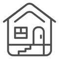 Home line icon. House vector illustration isolated on white. Building outline style design, designed for web and app Royalty Free Stock Photo