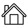 Home line icon. House vector illustration isolated on white. Building outline style design, designed for web and app Royalty Free Stock Photo