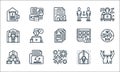 home line icons. linear set. quality vector line set such as casual, covid, workers, working, update, stay at home, time