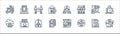 Home line icons. linear set. quality vector line set such as hobbies, time management, priority, cloud, meeting, distance, workers