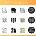 Home and living furniture icons set Royalty Free Stock Photo