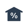 Home loan interest rate icon Royalty Free Stock Photo