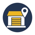 Home location, address, house, pin fully editable vector icon