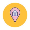 Home location Isolated Vector icon which can easily modify or edit Royalty Free Stock Photo