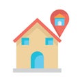 Home location Isolated Vector icon which can easily modify or edit