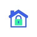 Home lock icon vector Royalty Free Stock Photo