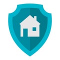 Home lock icon vector. Royalty Free Stock Photo