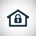 Home lock icon for web and