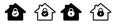 Home Lock vector icon. Protection house