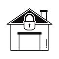 Home lock  Vector Icon which can easily modify or edit Royalty Free Stock Photo