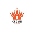 Home logo illustration crown design template vector Royalty Free Stock Photo