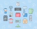 Home machines Icons set 02-03 Royalty Free Stock Photo