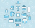 Home machines Icons set 03-03 Royalty Free Stock Photo