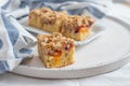 Home made apricot cake with sweet streusel Royalty Free Stock Photo