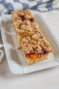 Home made apricot cake with sweet streusel Royalty Free Stock Photo