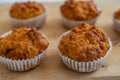 Home made Autumn Pumpkin Spice Muffins Royalty Free Stock Photo