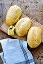 Home made bread rolls. Royalty Free Stock Photo