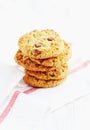 Home made butter cookies with raisins. Royalty Free Stock Photo