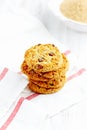 Home made butter cookies with raisins. Royalty Free Stock Photo