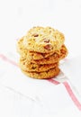 Home made butter cookies with raisins. Royalty Free Stock Photo