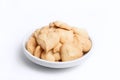 A home made butter cookies on white isolated Royalty Free Stock Photo