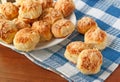 Home made cheese scones on table Royalty Free Stock Photo