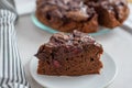 Home made chocolate cherry cake Royalty Free Stock Photo