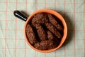 Home-made chocolate cookies on the table