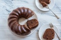 Home made chocolate sponge cake Royalty Free Stock Photo