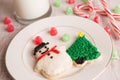 Home made Christmas cookies and decorations Royalty Free Stock Photo