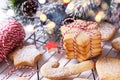 Home made Christmas shortbread cookies Royalty Free Stock Photo