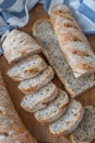 Home made fresh french Baguette loafs Royalty Free Stock Photo