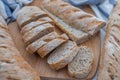 Home made fresh french Baguette loafs Royalty Free Stock Photo