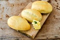 Home made bread rolls. Royalty Free Stock Photo