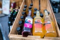 Home made cordials on sale Royalty Free Stock Photo