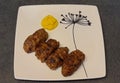 Home made grilled romanian speciality mici Royalty Free Stock Photo