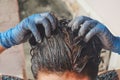 Home made hair Treatment with mud to resolve with gray