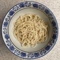 Home made hand pulled noodles Royalty Free Stock Photo