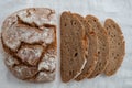 Healthy whole grain sliced loaf rye bread Royalty Free Stock Photo