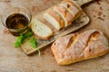 Home made italian ciabatta bread, Royalty Free Stock Photo