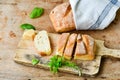 Home made italian ciabatta bread, Royalty Free Stock Photo