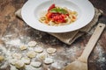 Home made Orecchiette pasta Royalty Free Stock Photo