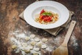 Home made Orecchiette pasta Royalty Free Stock Photo