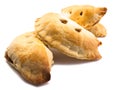 Home Made pasties in a row Royalty Free Stock Photo