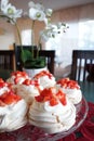 Home made pavlova cakes