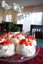 Home made pavlova cakes