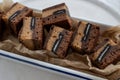 Home made peanut butter brownies Royalty Free Stock Photo