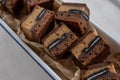 Home made peanut butter brownies Royalty Free Stock Photo