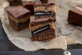 Home made peanut butter brownies Royalty Free Stock Photo